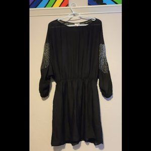 Parker Silk Black Evening Dress